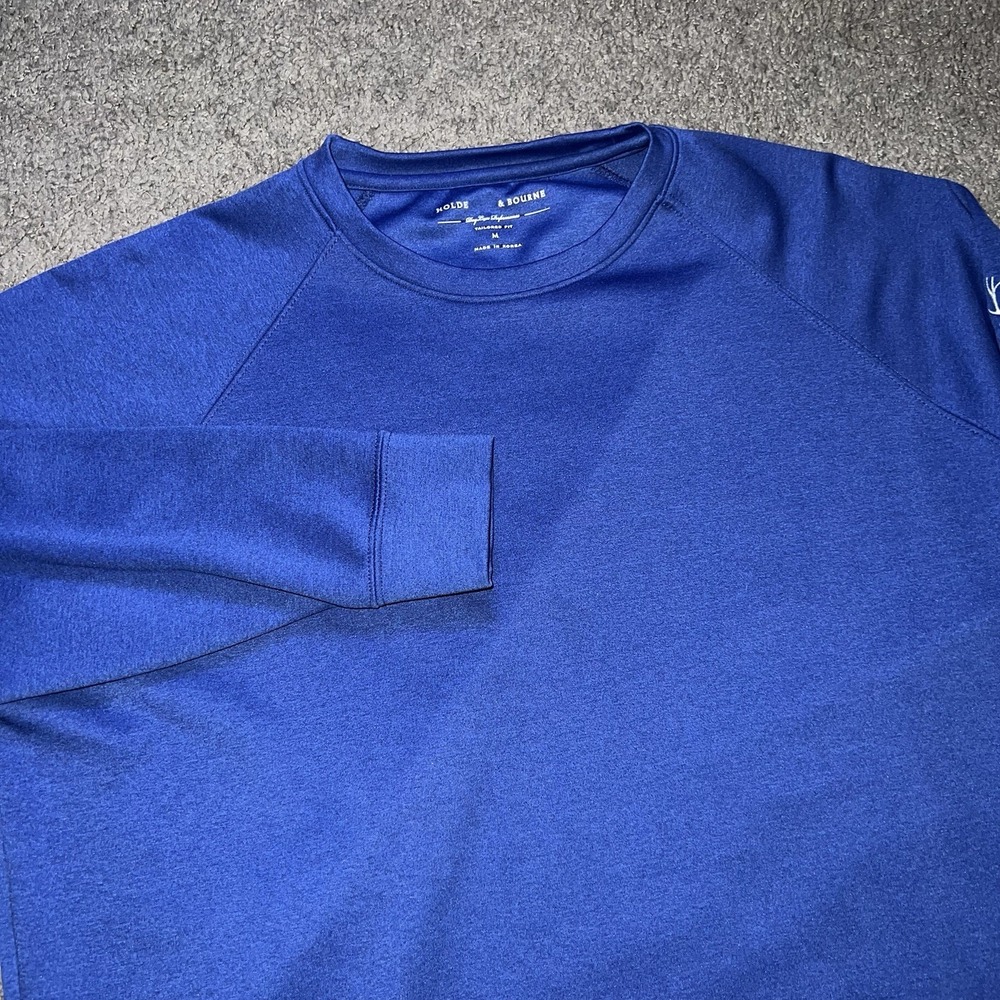 Holderness & Bourne Laidlay Golf Pullover Men's Med Tailored Fit Marlin Blue